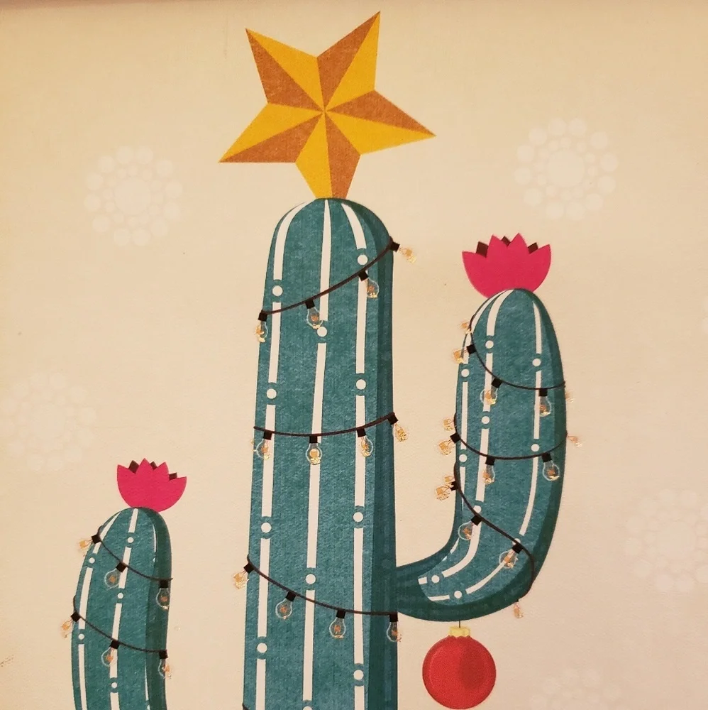 Holiday Framed Cactus Framed Boho Wall Art NWT